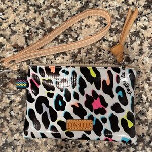 Consuela Multicolor Leopard Wristlet